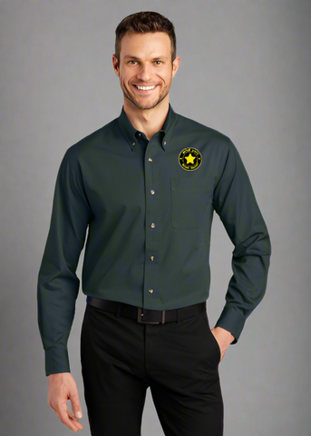 Embroidered Men's Long Sleeve Twill Shirt  #404823