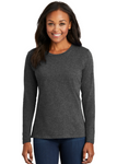 DTF Print Women's Core Cotton Long Sleeve Tee #401155-D