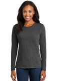 DTF Print Women's Core Cotton Long Sleeve Tee #401155-D