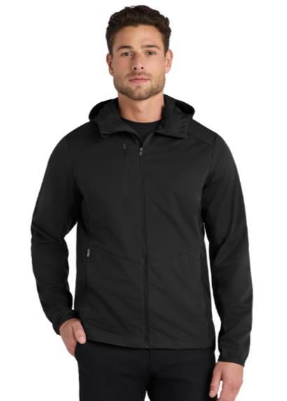 Embroidered Men's Active Hooded Soft Shell Jacket   #404850