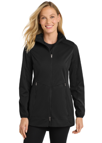 Embroidered Women's Active Hooded Soft Shell Jacket   #404851