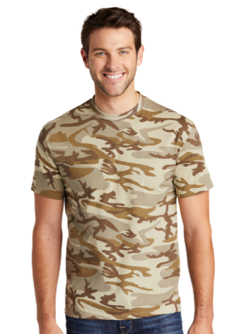 DTF Print Men's Core Cotton Camo Tee#403700