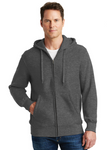 Embroidered Men's Super Heavyweight Full-Zip Hooded Sweatshirt #404798