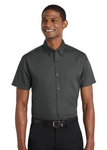 Embroidered  Short Sleeve Carefree Poplin Shirt  #404732