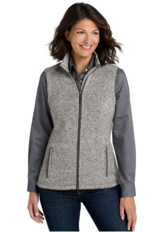 Embroidered Women's Sweater Fleece Vest #404873