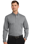 Embroidered  Long Sleeve Carefree Poplin Shirt  #401335