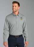 Embroidered Men's Long Sleeve Nailhead Easy Care Easy Care Shirt  #404839