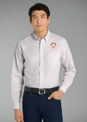 Embroidered  SuperPro Oxford Stripe Shirt  #404813