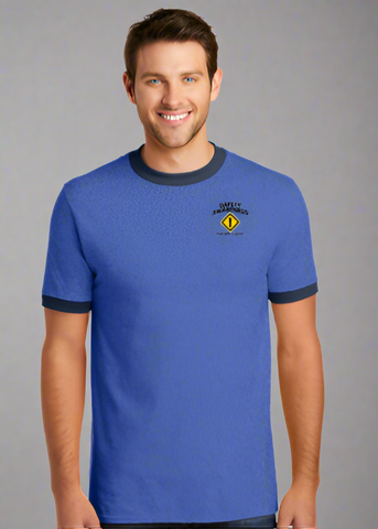 DTF Print Men's Core Cotton Ringer Tee#404866
