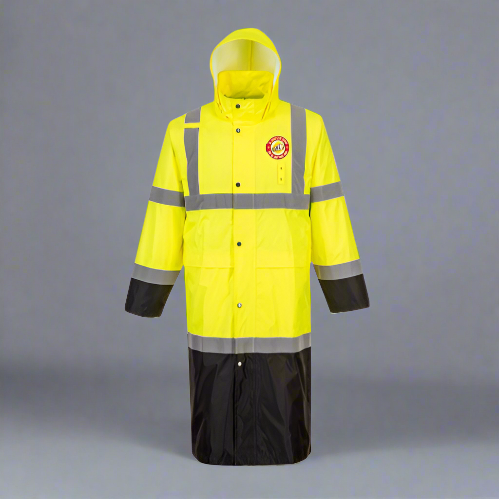 Embroidered Port West Hi-Vis Contrast Rain Coat 48" #404894