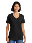 DTF Print Women's Core Cotton V-Neck Tee #404887-D