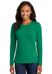 DTF Print Women's Core Cotton Long Sleeve Tee #401155-D