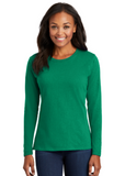 DTF Print Women's Core Cotton Long Sleeve Tee #401155-D