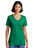 DTF Print Women's Core Cotton V-Neck Tee #404887-D