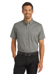 Embroidered Men's Short Sleeve SuperPro Twill Shirt  #404803