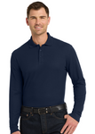 Embroidered Long Sleeve Core Classic Pique Polo #404730