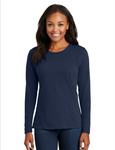 DTF Print Women's Core Cotton Long Sleeve Tee #401155-D