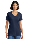 DTF Print Women's Core Cotton V-Neck Tee #404887-D