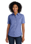 Embroidered Women's Short Sleeve SuperPro Oxford Shirt  #404812