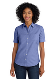 Embroidered Women's Short Sleeve SuperPro Oxford Shirt  #404812