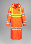 Embroidered Hi-Vis Contrast Tape Rain Coat 48" #404924