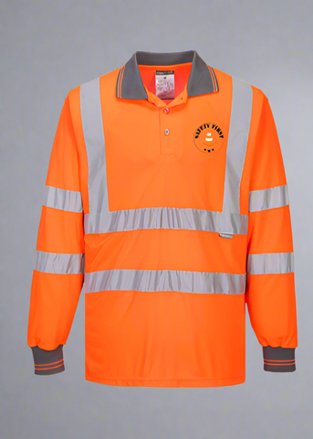 Embroidered Hi-Vis Polo Shirt Long Sleeve #404919