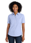 Embroidered Women's Short Sleeve SuperPro Oxford Shirt  #404812