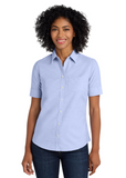 Embroidered Women's Short Sleeve SuperPro Oxford Shirt  #404812