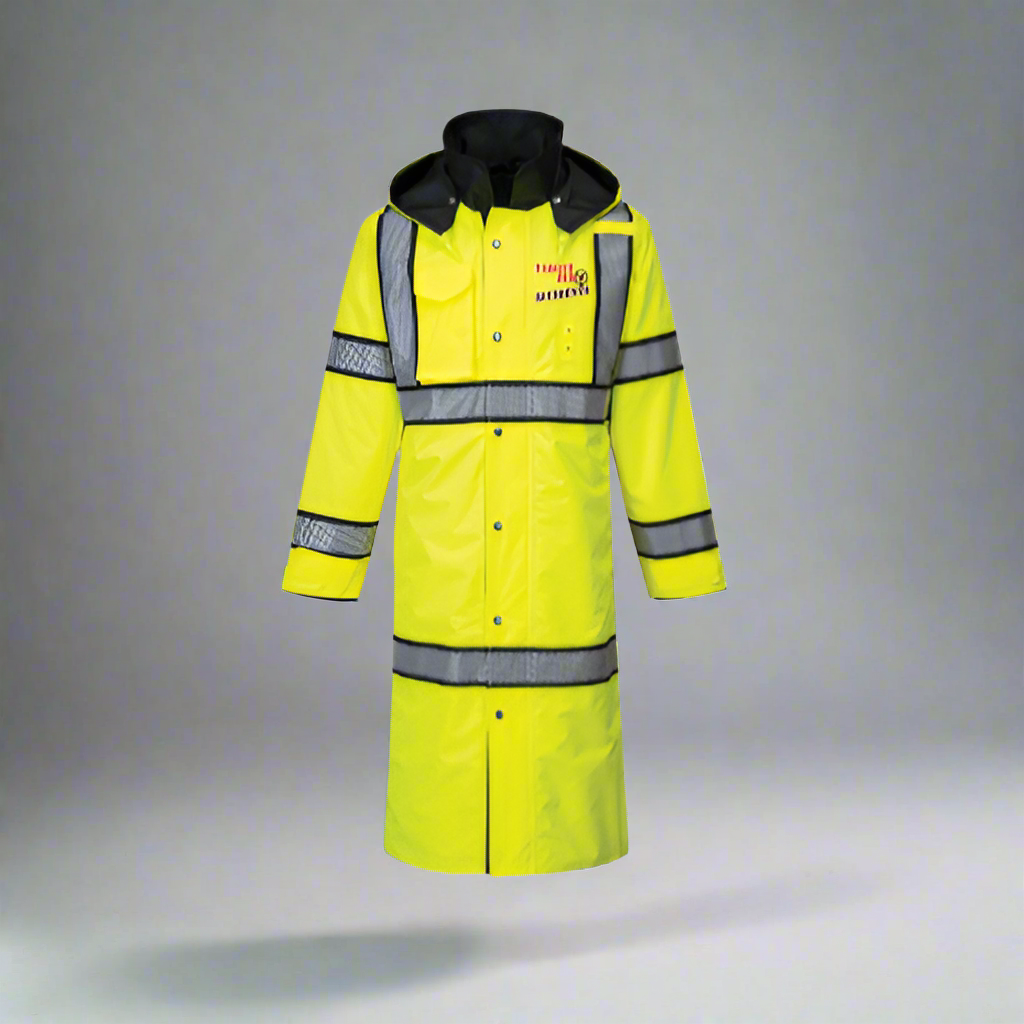 Embroidered Port West Hi-Vis Reversible Rain Coat 48" #404895