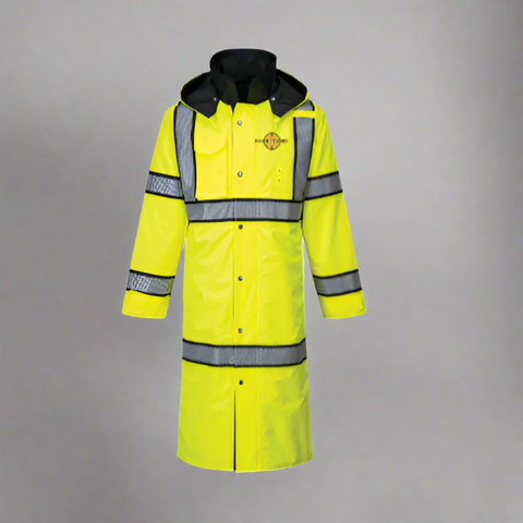 Embroidered Port West Hi-Vis Reversible Rain Coat 48" #404895