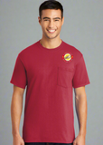 DTF Print Men's Tall Core Blend Short Sleeve Tee with pocket -Dark #401754-D