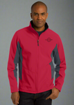 Embroidered Men's Core Colorblock Soft Shell Jacket-Tall  #404845