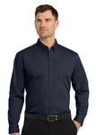 Embroidered  Long Sleeve Carefree Poplin Shirt  #401335