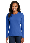 DTF Print Women's Core Cotton Long Sleeve Tee #401155-D