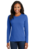 DTF Print Women's Core Cotton Long Sleeve Tee #401155-D