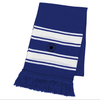 Two-Tone Knit Scarf with Fringe - #400894