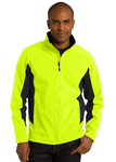 Embroidered Men's Core Colorblock Soft Shell Jacket-Tall  #404845