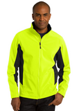 Embroidered Men's Core Colorblock Soft Shell Jacket-Tall  #404845