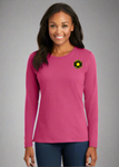 DTF Print Women's Core Cotton Long Sleeve Tee #401155-L