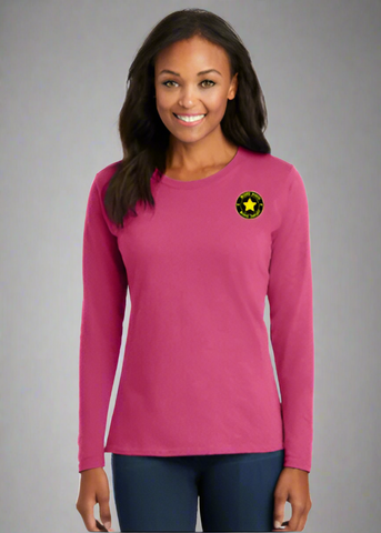 DTF Print Women's Core Cotton Long Sleeve Tee #401155-L