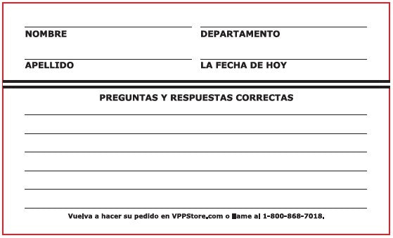 VPP Basic True/False Knowledge Card Package- SPANISH - #404892