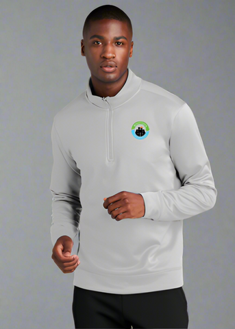 Embroidered Men's Performance Fleece  1/4 Zip Pullover Swetashirt #404789