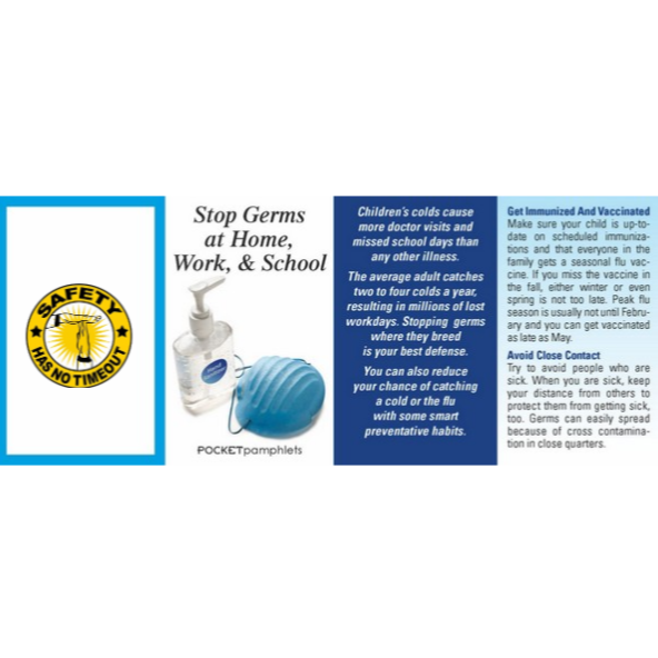Stop Germs at Home, Work & School Pocket Pamphlet - #403761