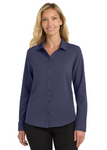 Embroidered Women's Long Sleeve Performance Staff Shirt  #404833