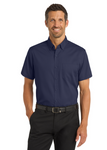 Embroidered Men's Short Sleeve SuperPro Twill Shirt  #404803