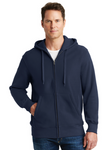 Embroidered Men's Super Heavyweight Full-Zip Hooded Sweatshirt #404798