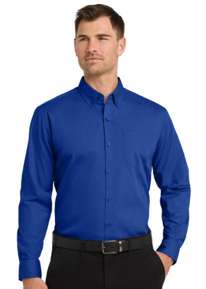 Embroidered Tall Long Sleeve Carefree Poplin Shirt  #404731