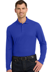 Embroidered Long Sleeve Core Classic Pique Polo #404730