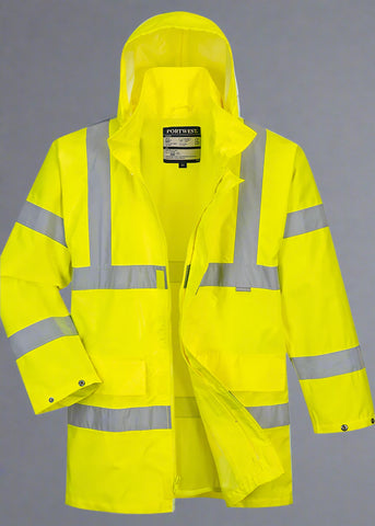 Embroidered Port West Hi-Vis Rain Lite Traffic Jacket #404883