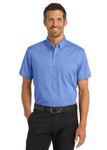 Embroidered Men's Short Sleeve SuperPro Twill Shirt  #404803